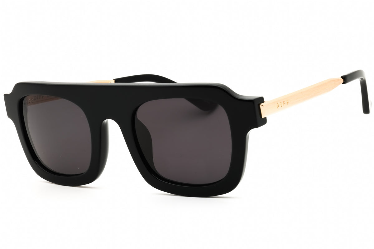 DIFF Eyewear SDFALDE-0BLA BLACK Rectangular Sunglasses 49mm Sunglasses