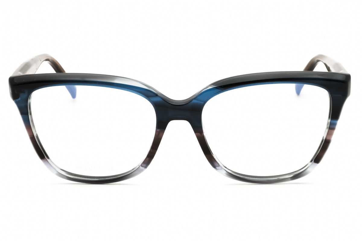 Missoni MIS 0116-03XJ 00 BLUE GREY HORN Rectangular Eyeglasses 53mm Eyeglasses