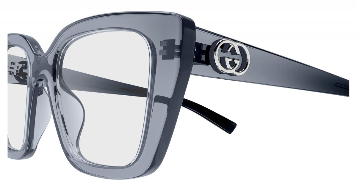 Gucci GG2028o-003 eyeglasses in grey frame with clear lenses