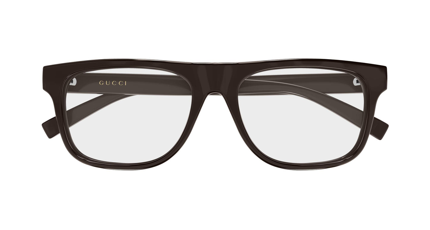 Gucci GG1117oN-003 eyeglasses in brown frame with clear lenses