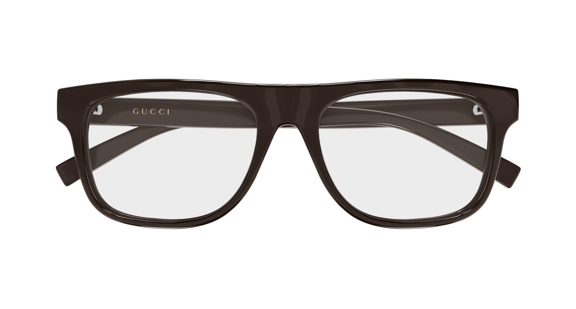 Gucci GG1117oN-003 eyeglasses in brown frame with clear lenses