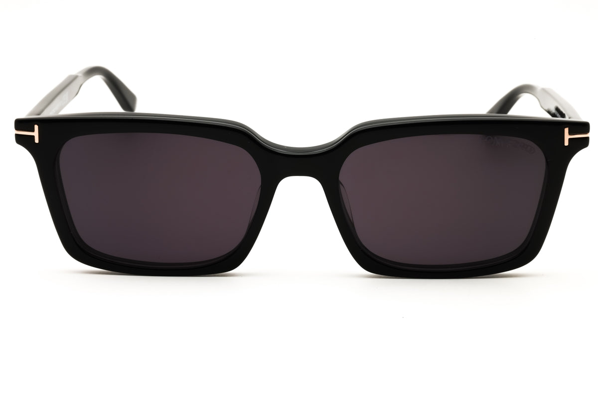 Tom Ford FT6153-D-B-001 shiny black Rectangular Eyeglasses 57mm Eyeglasses