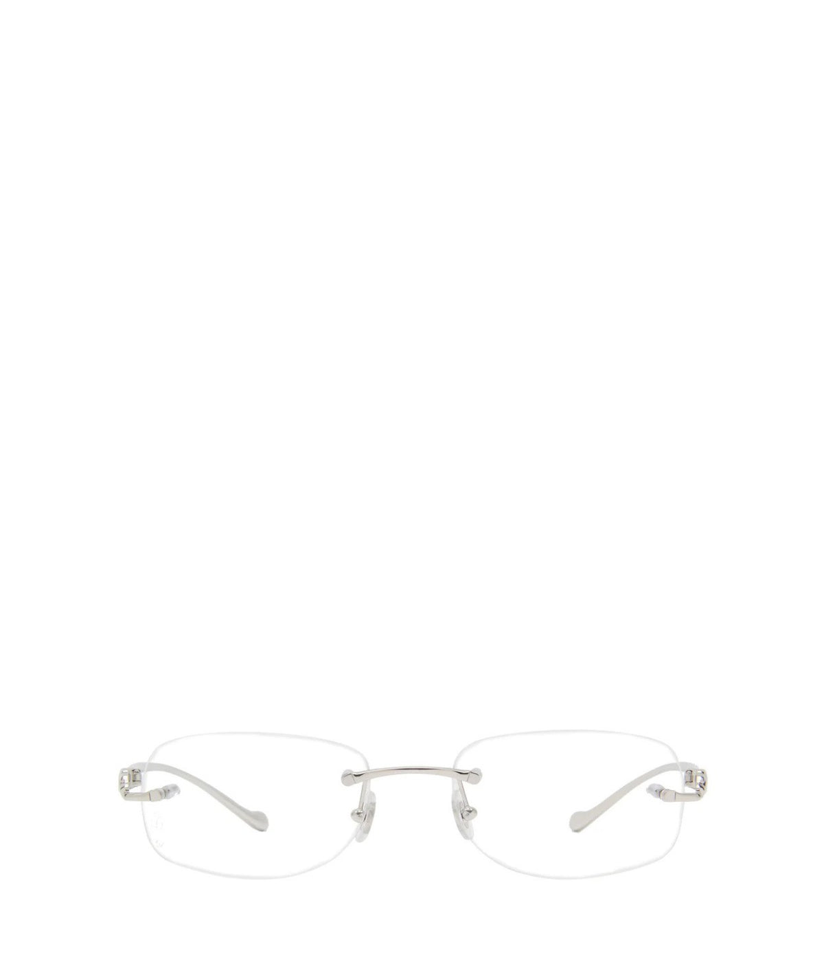 Cartier CT0058O-003 Frame Silver Silver Rectangular Eyeglasses 52mm Eyeglasses