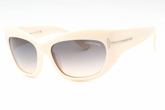 Tom Ford FT1065-25B White Cat Eye Sunglasses 55mm