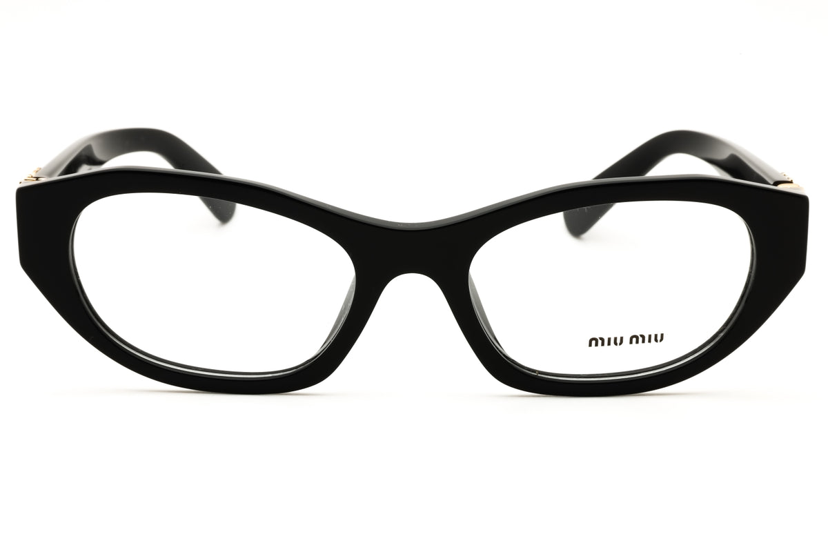 Miu Miu 0MU 03WV-16K1O1 Black Oval Eyeglasses 53mm Eyeglasses