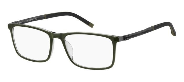 Tommy Hilfiger TH2141-1ED-56 Green Rectangle Eyeglasses 56mm Eyeglasses