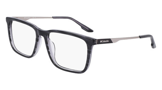 Columbia C8042-026 eyeglasses in dark grey horn frame with clear lenses