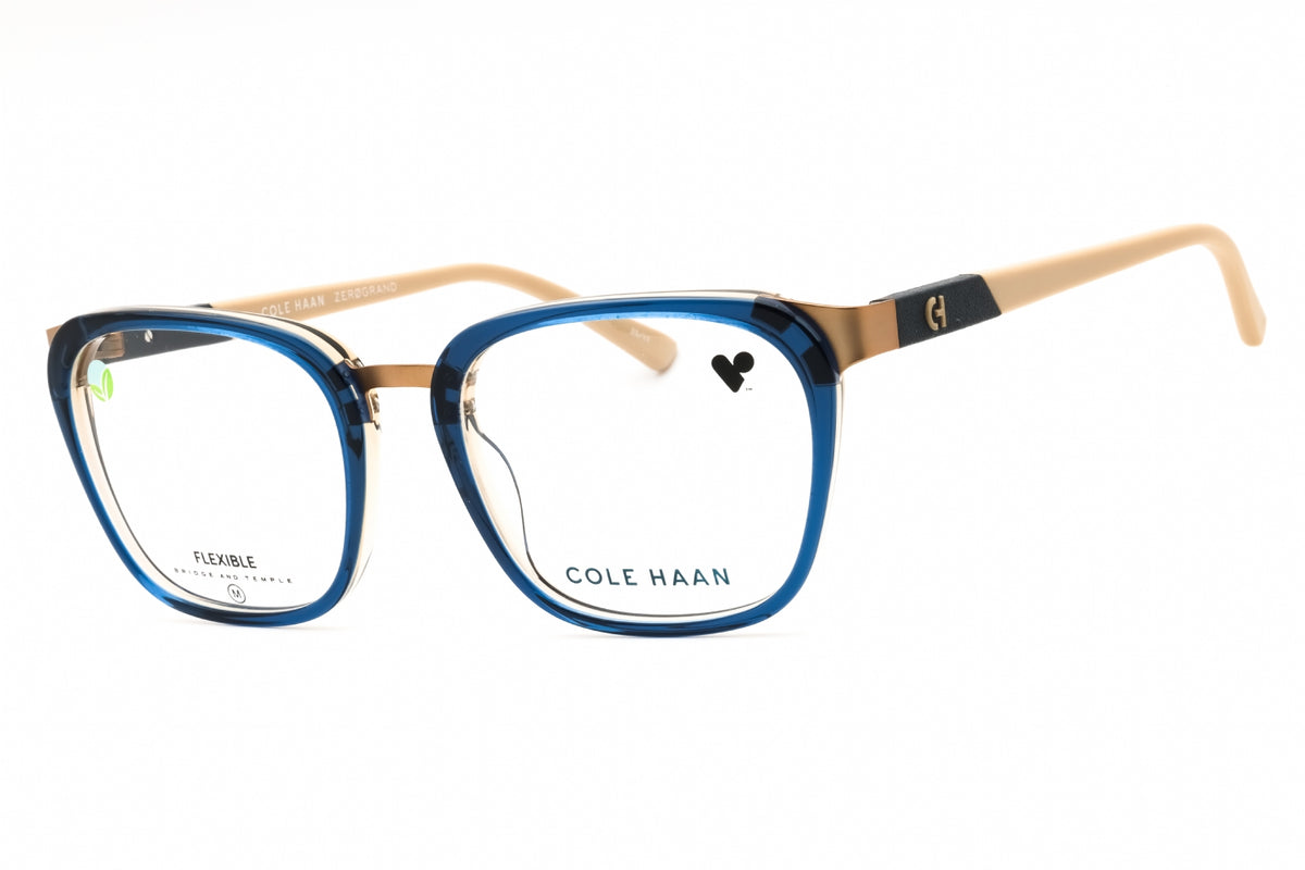 COLE HAAN CH4523-414 NAVY CRYSTAL Rectangular Eyeglasses 53mm Eyeglasses
