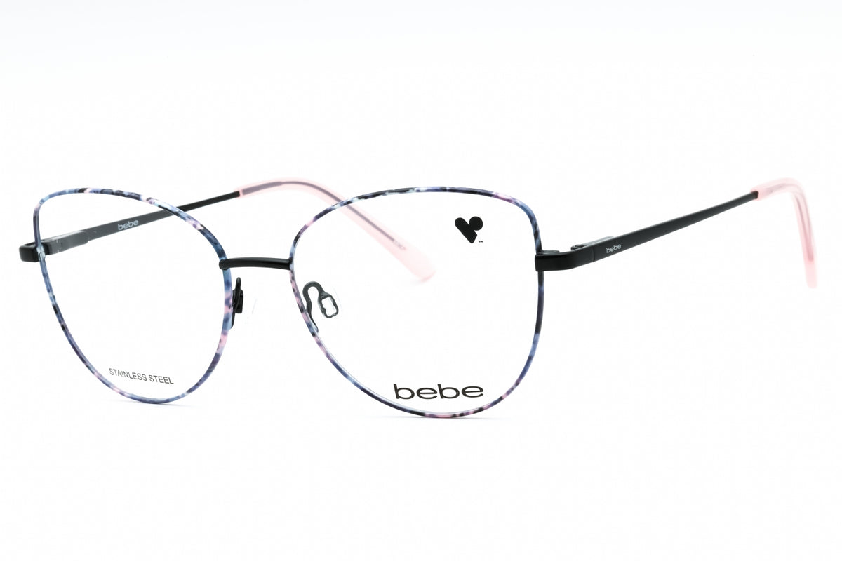 Bebe BB5207-001 JET FLORAL Cat eye Eyeglasses 53mm Eyeglasses