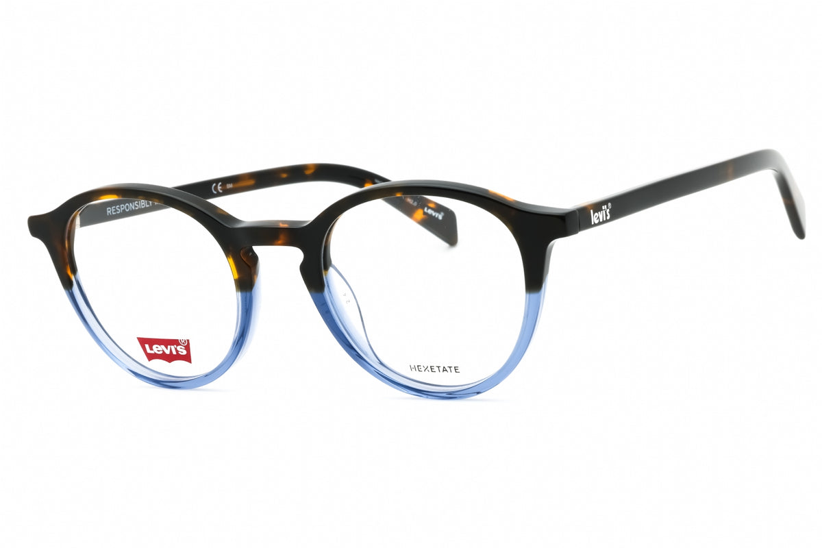 Levis LV 1036-0YF5 00 YELLOW BLUE HAVANA Round Eyeglasses 48mm