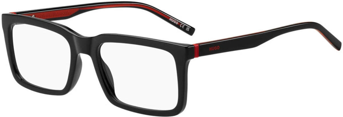 Hugo HG1317-807-55 Black Rectangle Eyeglasses 55mm Eyeglasses