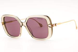 Swarovski SK6011-3003LA Transparent Light Brown Rectangular Sunglasses 55mm