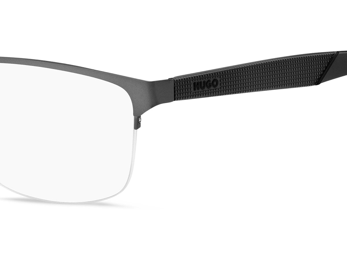 Hugo HG1333/G-R80-55 Matte Dark Ruthenium Rectangle Eyeglasses 55mm Eyeglasses
