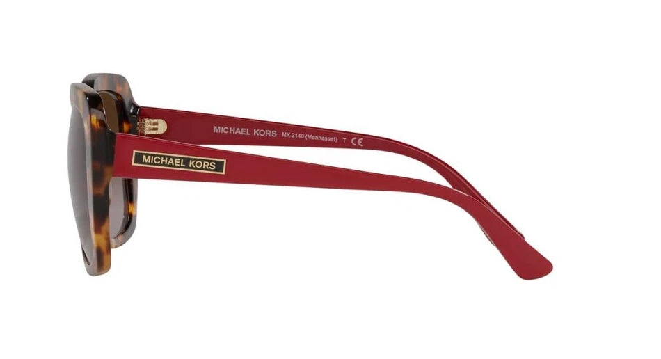 Michael Kors 0MK2140-302813-55 Brown Square SUNGLASSES 55mm Sunglasses