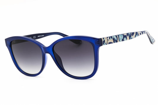 Guess GU7828-90B sunglasses in shiny blue frame with gradient smoke lenses