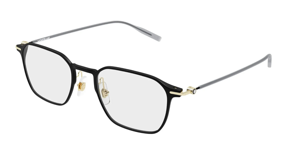 Mont Blanc MB0504O-001 Black Rectangular Eyeglasses 51mm Eyeglasses