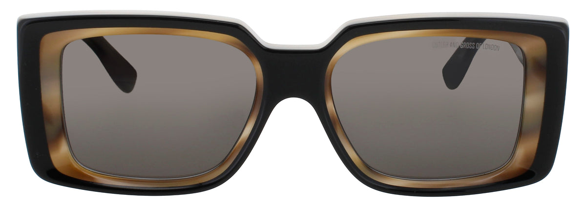 Cutler And Gross CGSN-1369-54-04 BLACK ON HORN  Women's Sunglasses 54mm Sunglasses