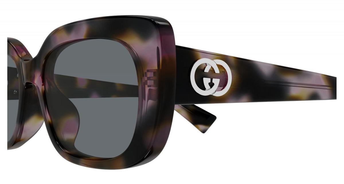 Gucci GG1979SK-003 sunglasses in havana frame with grey lenses