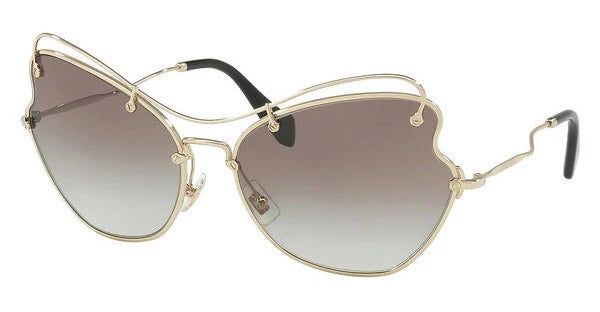 Miu Miu 0MU56RS-ZVN0A7-61 PALE GOLD Butterfly SUNGLASSES 0mm Sunglasses