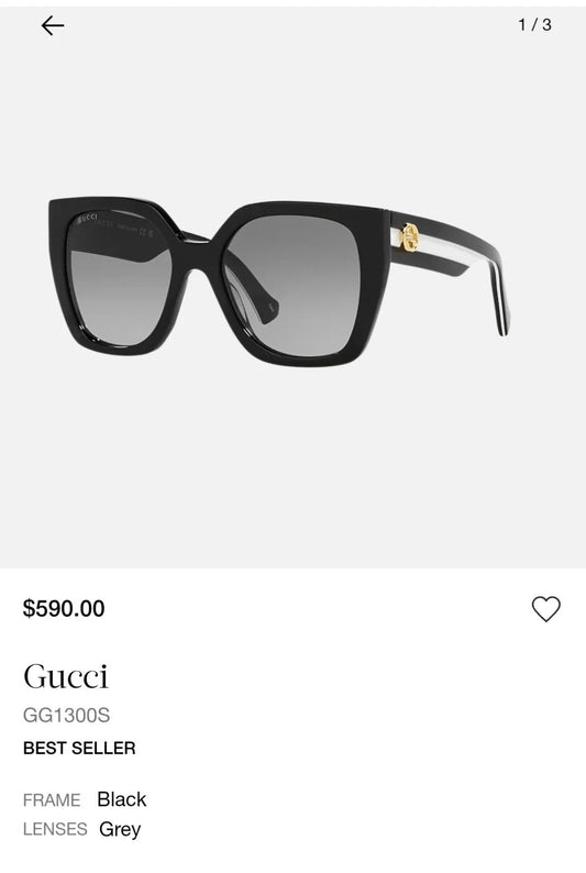 Gucci GG1300S-004-55 0mm New Sunglasses