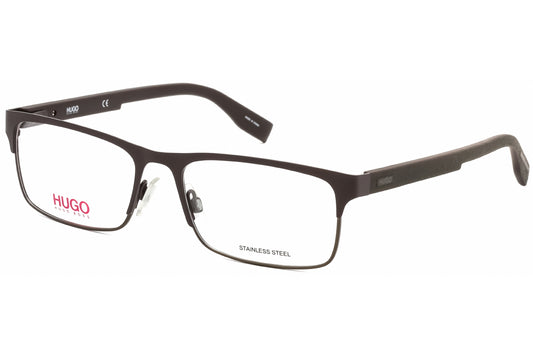 Hugo Boss HG0293-04IN-56 eyeglasses in matte brown frame with clear lenses