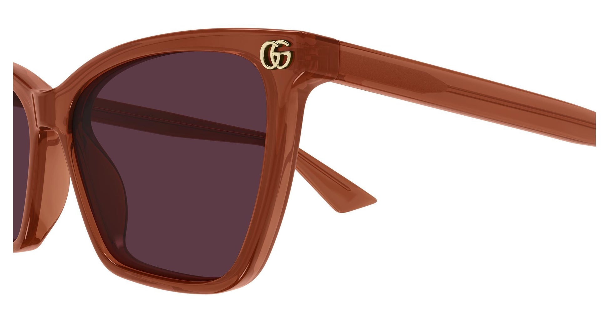 Gucci GG2111S-004 sunglasses in pink frame with orange red lenses