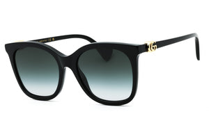 Gucci GG1071S-001 Black-Black-Grey Rectangular Sunglasses 55mm