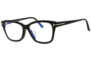 Tom Ford FT5597-F-B-001 shiny black Cat eye Eyeglasses 54mm Eyeglasses