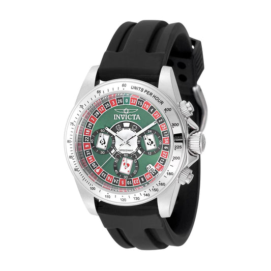 Invicta 50492 watch with green dial and silicone band