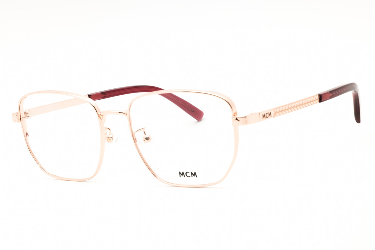 MCM MW5021-H-028 eyeglasses in shiny rose gold frame with clear lenses