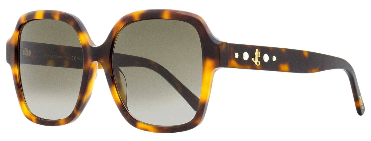 Jimmy Choo 0RELLA-G-S-086-55 Havana Rectangle SUNGLASSES 55mm Sunglasses