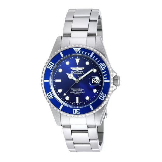 Invicta 9204OB watch with blue dial and stainless steel band