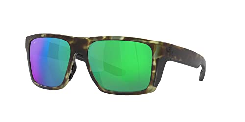 Costa del Mar 06S9104 910407 57 Green Rectangle Sunglasses 0mm Sunglasses