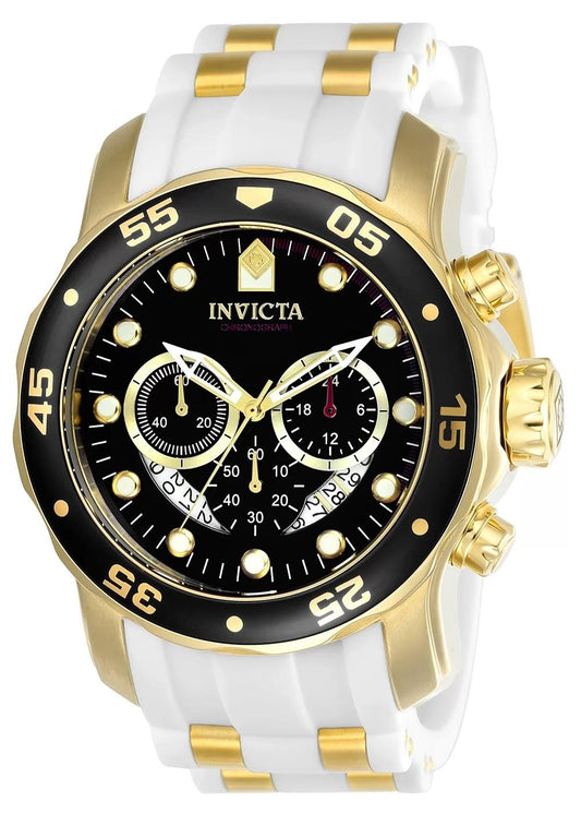 Invicta 20289 watch with black dial and polyurethane/stainless steel band