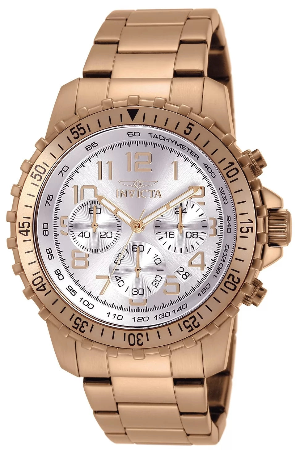Invicta 11368 Quartz Watch Silver Dial Stainless Steel 45mm Men