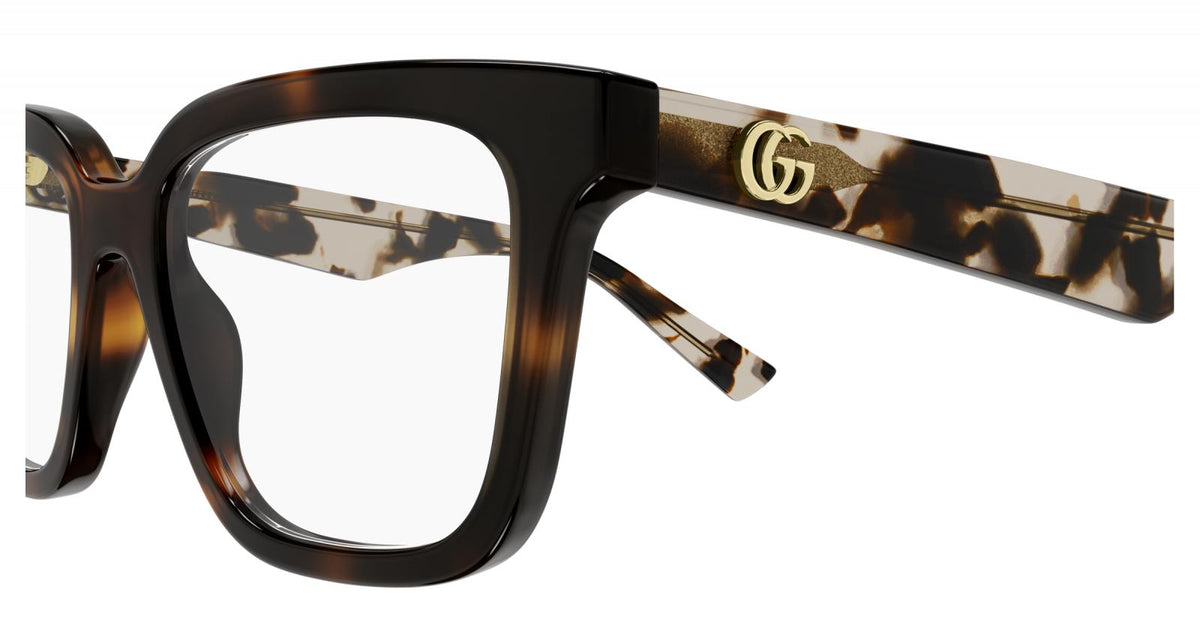 Gucci GG2186oA-003 eyeglasses in brown frame with clear lenses