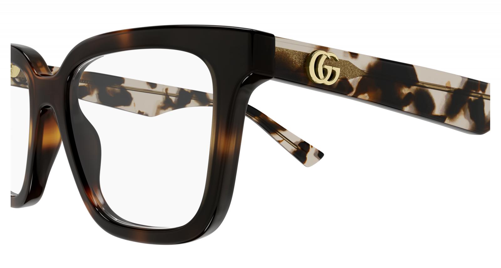 Gucci GG2186oA-003 eyeglasses in brown frame with clear lenses