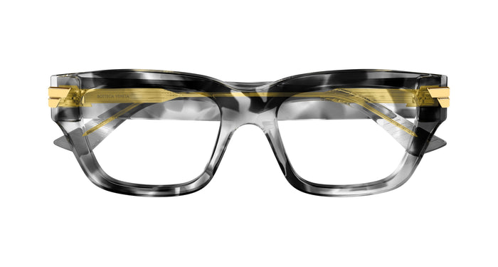 Bottega Veneta BV1190o-009 eyeglasses in havana frame with clear lenses