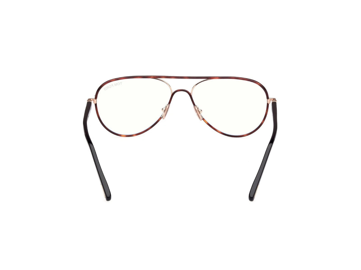 Tom Ford FT5897-B 053 Brown Rectangle Eyeglasses 57mm Eyeglasses