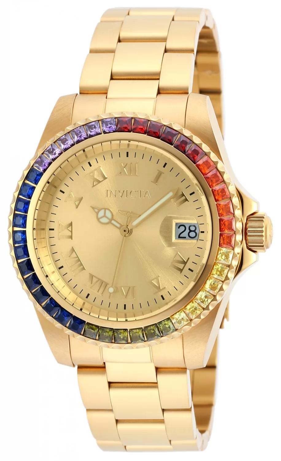Invicta 20022 20022 Watch - Gold Dial Stainless Steel Band