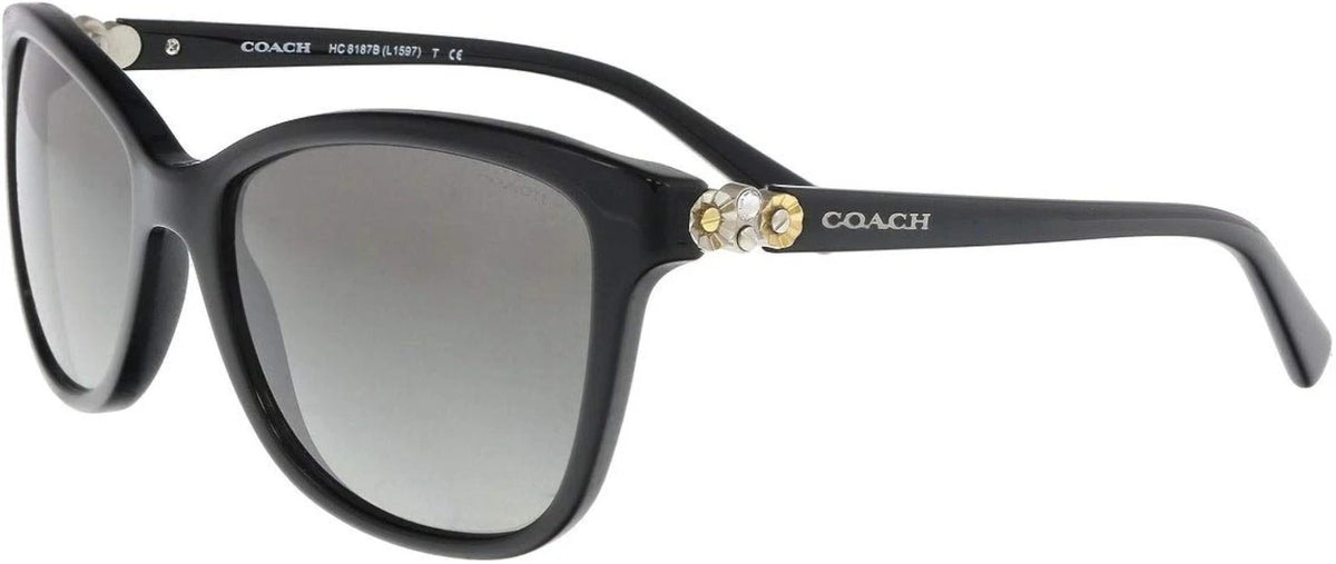 Coach 0HC8187B-500211-54 Black Geometric SUNGLASSES 0mm Sunglasses