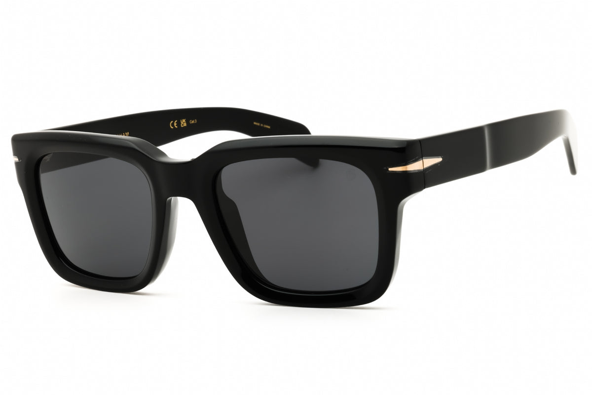 David Beckham DB 7100/S-807 BLACK Rectangular Sunglasses 52mm Sunglasses