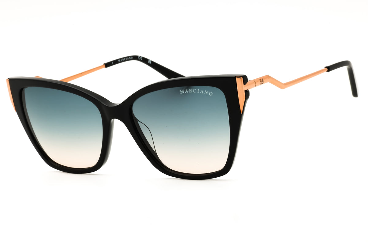Guess by Marciano GM0833-01W shiny black Cat eye Sunglasses 55mm Sunglasses