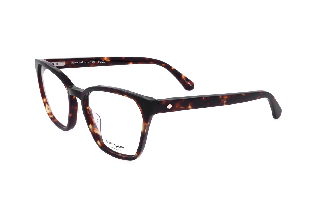 Kate Spade ESTI 086 Brown Rectangle Eyeglasses 52mm Eyeglasses