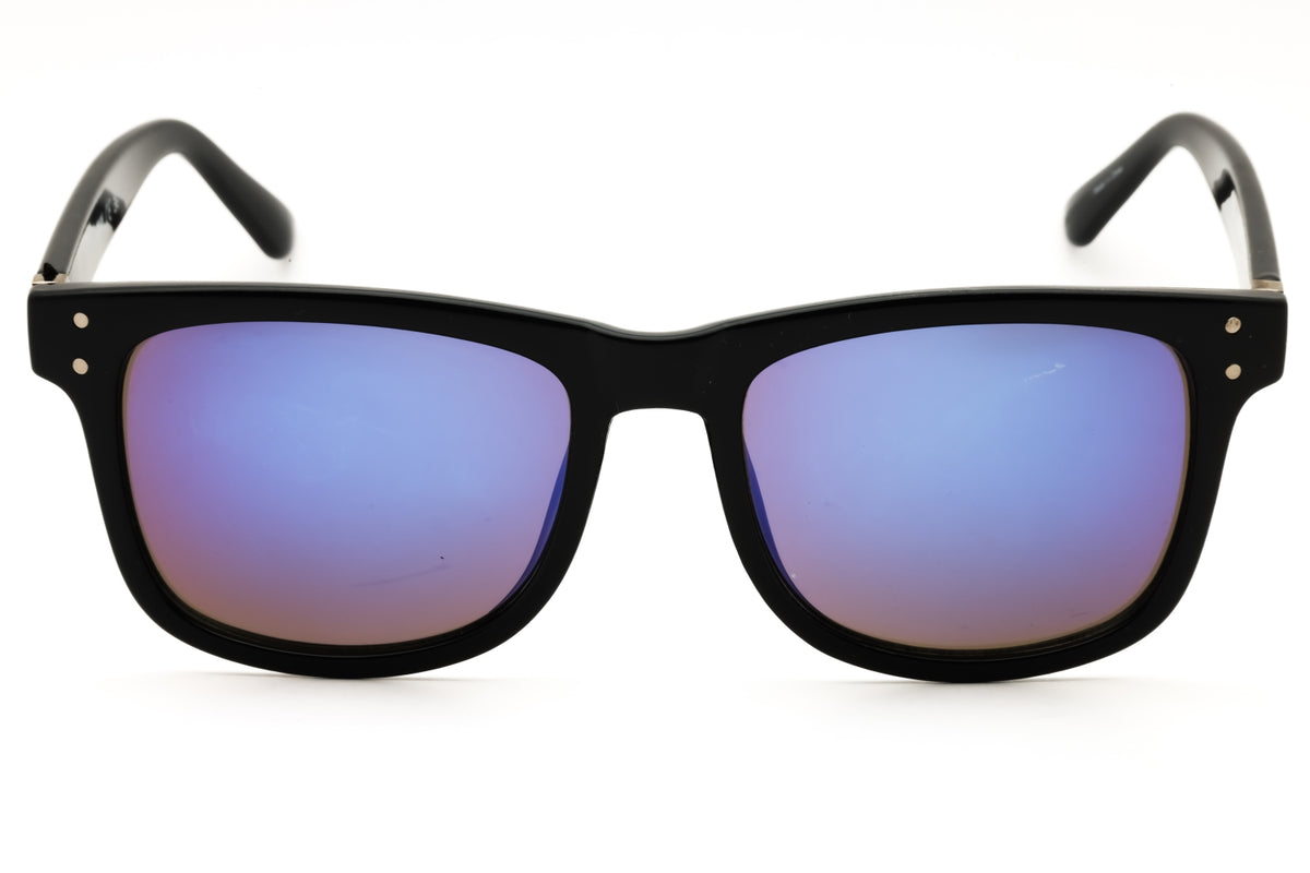 Kenneth Cole Reaction KC1401-01X shiny black Rectangular Sunglasses 53mm Sunglasses