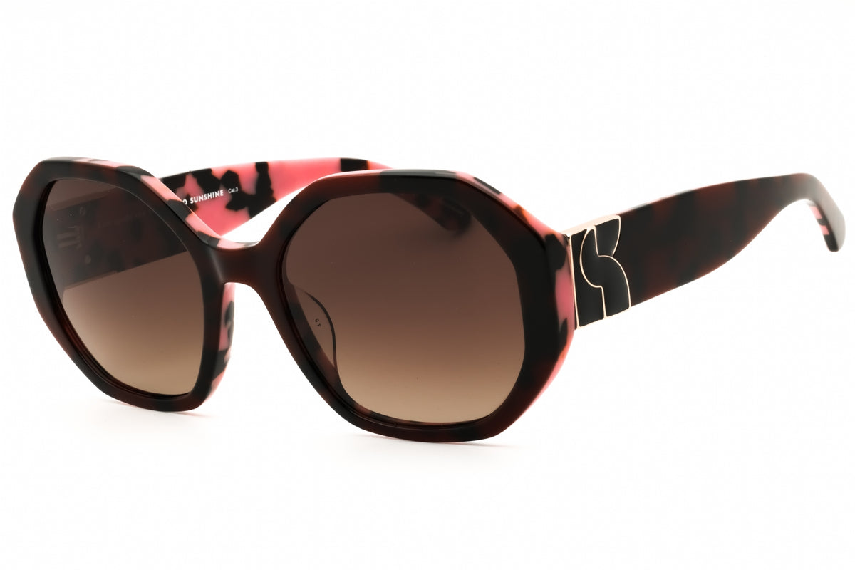 Kate Spade KS FLYNNIE/G/S-00B0 HA BW PNKHVN Round Sunglasses 54mm Sunglasses