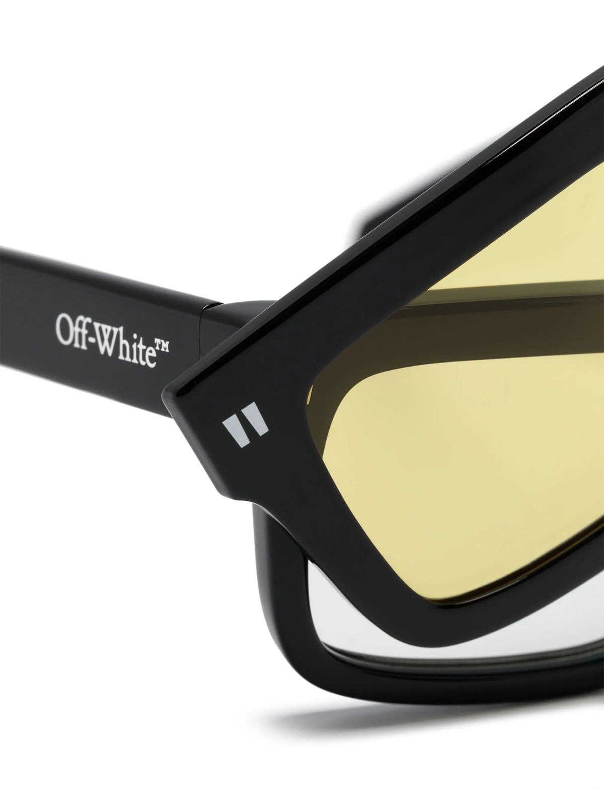 Off White OERI130S24PLA0011018 Clip On Black Yellow Square Sunglasses 54mm Sunglasses