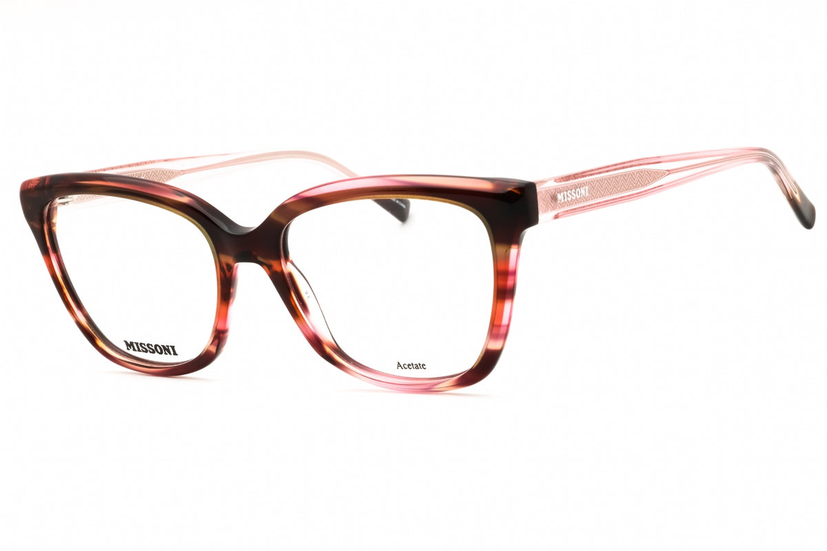 Missoni MIS 0116-0S2Y 00 PNK RED HORN Rectangular Eyeglasses 53mm Eyeglasses