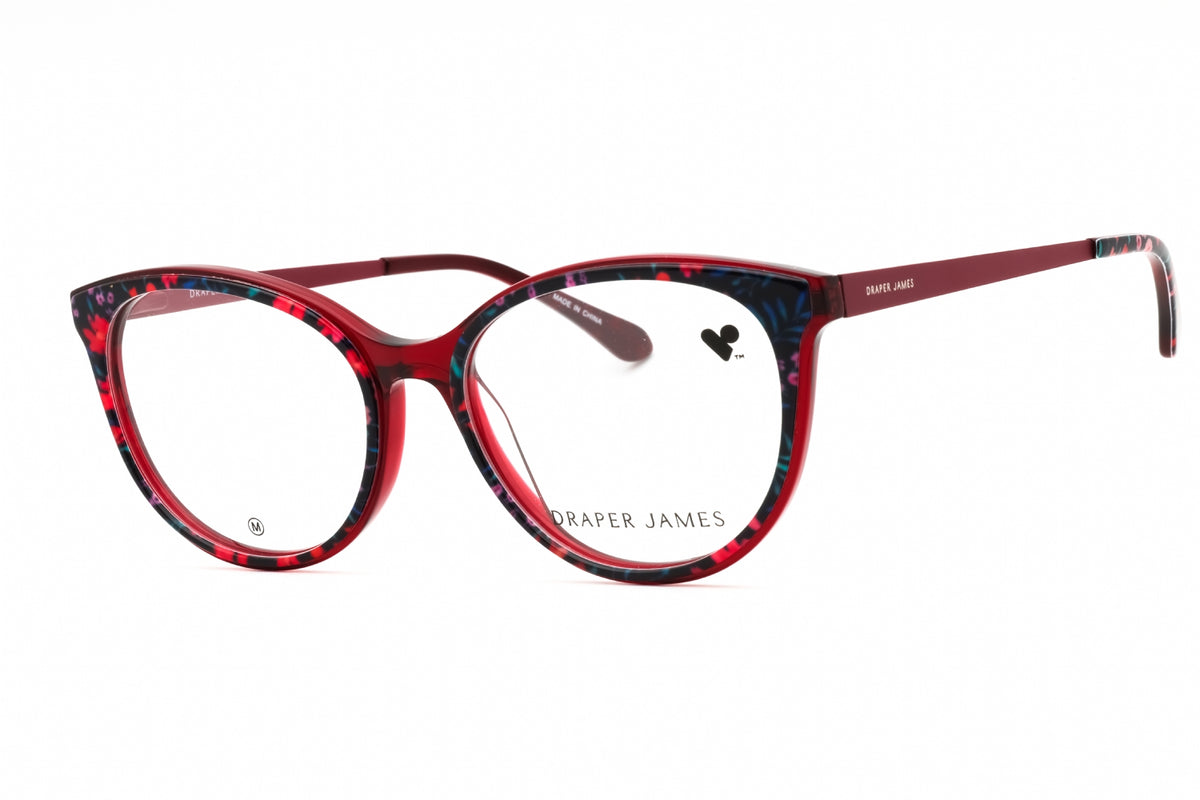 Draper James DJ5046-530 MERLOT FLORAL Round Eyeglasses 54mm Eyeglasses