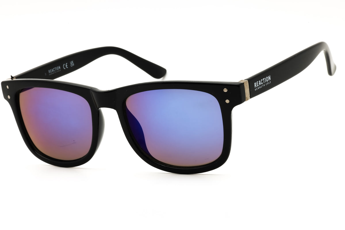 Kenneth Cole Reaction KC1401-01X shiny black Rectangular Sunglasses 53mm Sunglasses